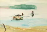 Roy Martell Mason, Geese in a Pond