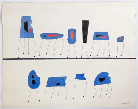 Untitled by Martha Visser't Hooft, Gouache and ink on paper, sold Jan 2023