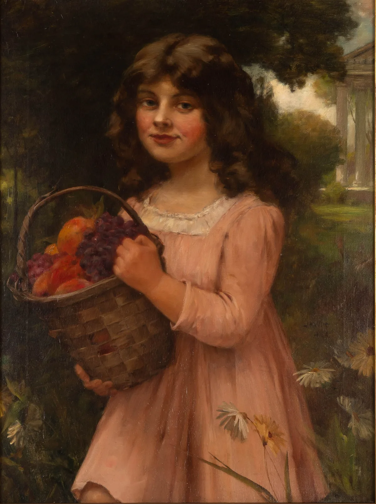 John Henry Witt, Portrait of a Young Girl, Oil on canvas
