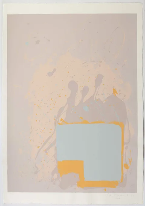 John Hoyland, The New York Suite: Grey, Blue, 1971, 1971, Screenprint
