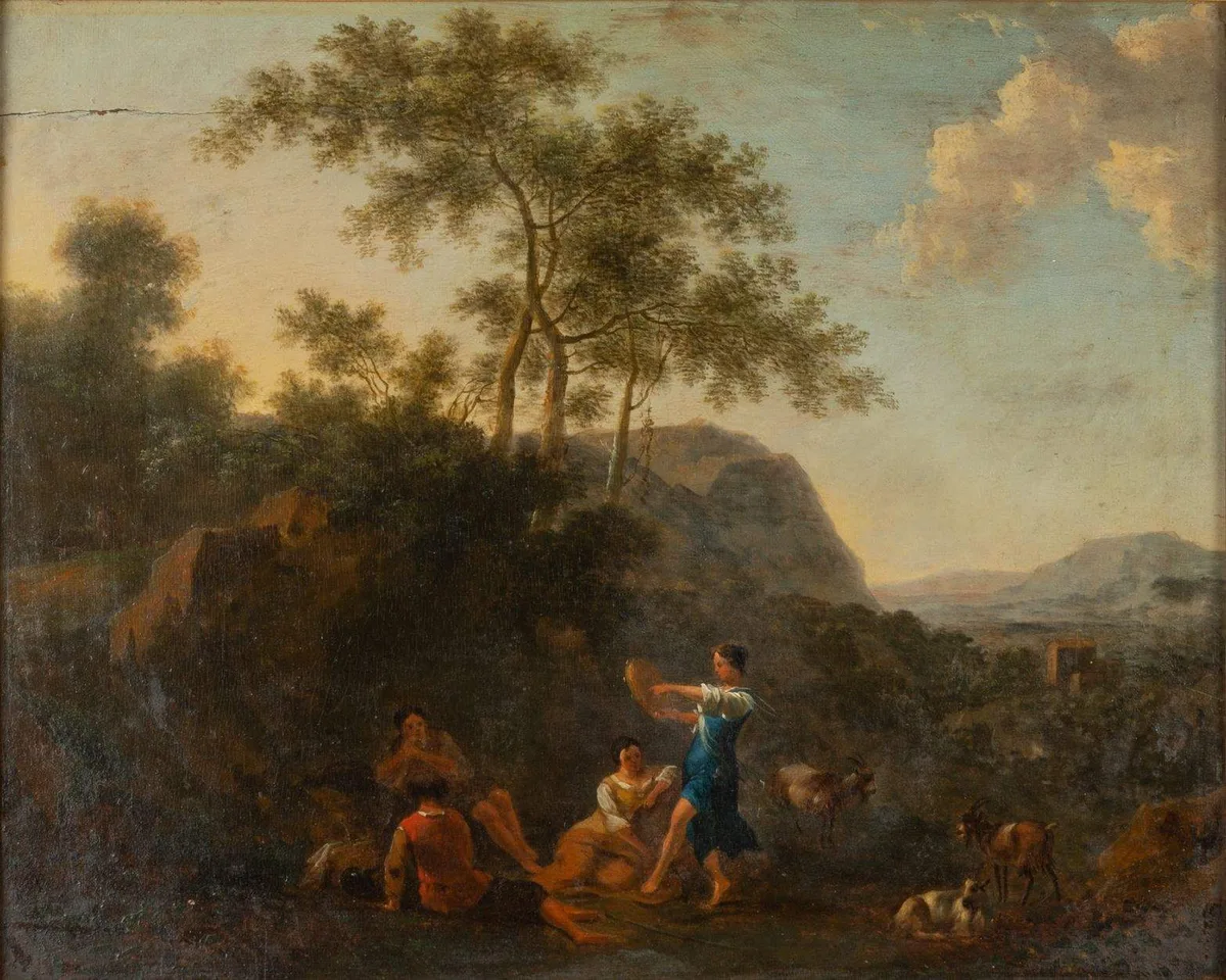 Untitled by Nicolas Berghen, Oil on panel, sold May 2021
