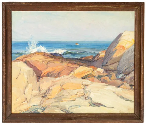George Renouard, Untitled, oil on masonite