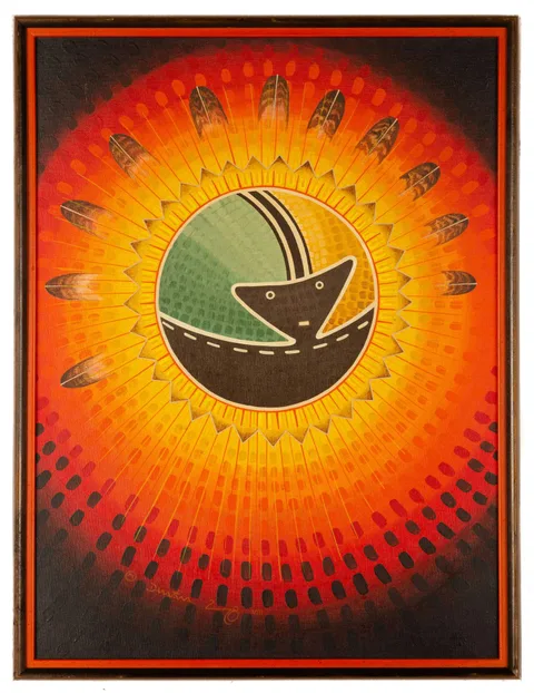 Milland Lomakema, Appearing of Ahula, 1978, Acrylic on board