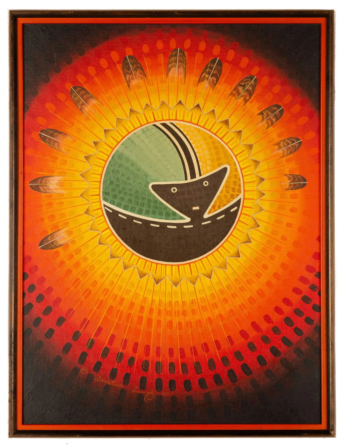 Milland Lomakema, Appearing of Ahula, 1978, Acrylic on board