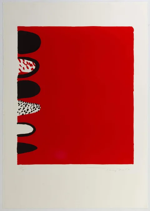 Red with Black on the Side, 1970 by Terry Frost, 1970, Lithograph in colors, sold Jan 2023