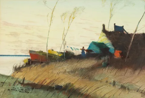 Roy Martell Mason, Lake Champlain House, Watercolor