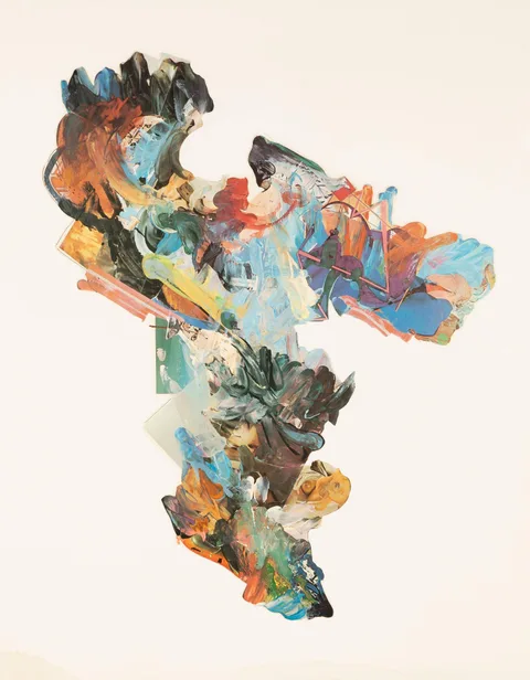 Angel No. 1 by Charles Clough, 1979, Oil enamel on paper, sold Sep 2021