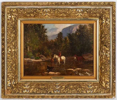 Samuel Lancaster Gerry, Crossing The Saco River, Oil on canvas