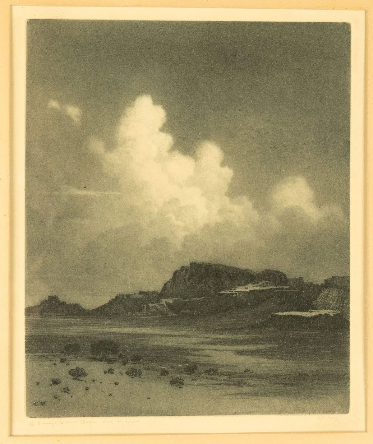 George Elbert Burr, Evening Cloud, Aquatint