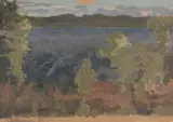 Juho Rissanen, Lake landscape, oil