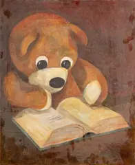Ritva Larsson, A teddy bear, oil