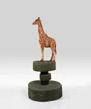 Stephan Balkenhol, Giraffe, 2000, Wooden sculpture