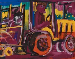 Blowing the Whistle by Karl Horst Hödicke, 2009, Synthetic resin on canvas, sold Jun 2026