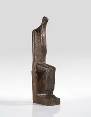 Emy Roeder, Sitzende verhüllte Frau in Tripolis, 1960/61, Bronze with brown patina