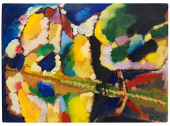 Wassily Kandinsky, Villa Seeburg am Staffelsee, 1911, Oil on cardboard
