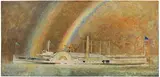 Lyonel Feininger, Queen of the Hudson (Mary Powell), 1940, Oil and pencil on canvas