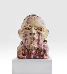 Thomas Schütte, Pope, 2006, Ceramics, glazed, on a wall base