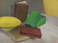 Gabriele Münter, Stillleben mit Büchern, 1926, Oil