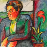 Heinrich Maria Davringhausen, Porträt der Mutter, 1913, Oil on canvas
