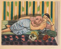 Henri Matisse, Odalisque au coffret rouge, 1926, Etching and aquatint in colors