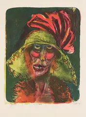 Otto Dix, Leonie, 1923, Lithograph in colors