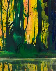 Bernd Zimmer, Reflexion. Mücken, 2009, Acrylic on canvas