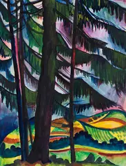Waldrand by Conrad Felixmüller, 1924, Watercolor, sold Apr 2026