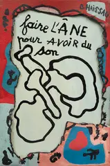 Gaston Chaissac, Faire l’âne pour avoir du son, 1962, Oil