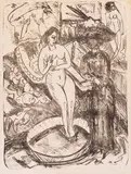 Ernst Ludwig Kirchner, Besuch der Freundin, 1912, Lithograph