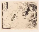 Pablo Picasso, La femme au singe, 1954, Lithograph