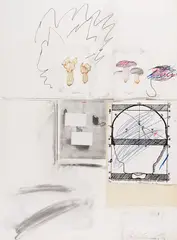 Cy Twombly, Natural History Part I - Mushrooms (Nr. II), 1974, Collage