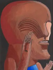 Kopf (mit Plastikteil) by Horst Antes, 1974, Acrylic, sold Apr 2026