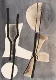 Fritz Winter, Ohne Titel, 1972, Öl auf Papier (Prägestempel: Beryll)