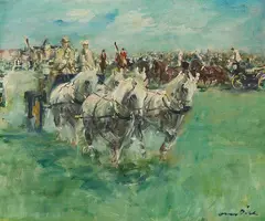 Otto Dill, Reit- und Fahrturnier, 1950, Oil on canvas