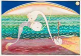 Friedrich Schröder-Sonnenstern, Der Wettlauf zwischen Kopf und Beinen oder Lebensnarrenläufer, 1963, Colored pencil drawing