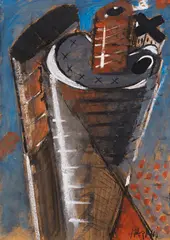 Markus Lüpertz, Babylon - dithyrambisch, 1975, Mixed media