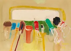 Heimrad Prem, Vor Beginn, 1974, Oil on canvas
