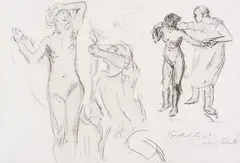 Lovis Corinth, Ohne Titel, 1910, Charcoal drawing
