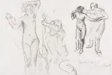 Lovis Corinth, Ohne Titel, 1910, Charcoal drawing