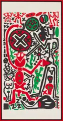 Hamburg by A. R. Penck, 1989, Silkscreen in colors, sold Apr 2026