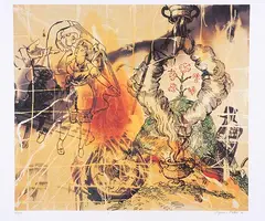 Sigmar Polke, Affenschaukel, 1995, Offset in colors