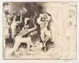 Pablo Picasso, La Danse des faunes, 1957, Lithograph