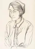 Peter August Böckstiegel, Lydia Becker, 1931, Pencil drawing