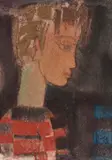 Ludwig Peter Kowalski, Jungenportrait, 1963, Gouache
