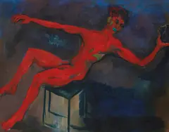 Rainer Fetting, Roter Steinwerfer, 1983, Oil on canvas