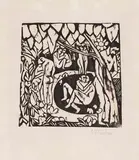 Ernst Ludwig Kirchner, Liebesgarten, 1912, Woodcut