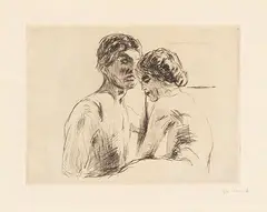 Edvard Munch, Zwei Menschen (To mennesker), 1914, Drypoint