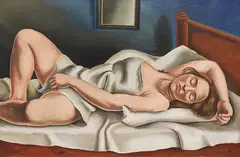 Ernst Fritsch, Schlafende, 1924, Oil on canvas
