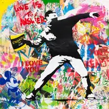 Thierry Guetta, Thrower, 2021, Mixed media