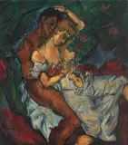 Heinrich Richter, Liebespaar, 1914, Oil on canvas